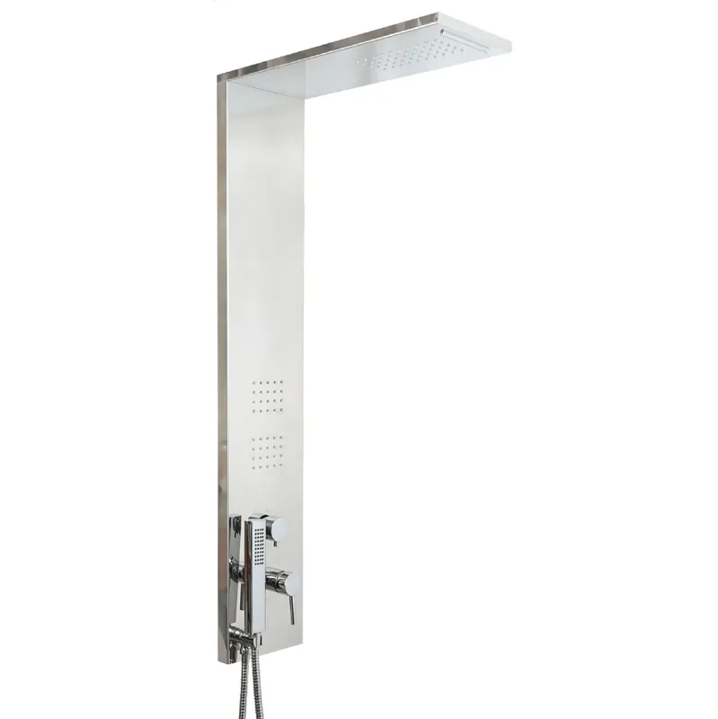 Korting Colonna doccia attrezzata con miscelatore in acciaio inox lucido Trend TL Metaform Colonna doccia attrezzata con miscelatore in acciaio inox lucido Trend TL Metaform Echome