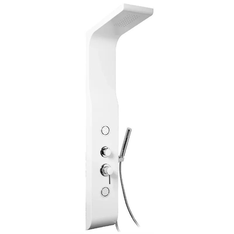 Colonna doccia attrezzata con miscelatore in ABS bianco Hydro Easy Metaform Colonna doccia attrezzata con miscelatore in ABS bianco Hydro Easy Metaform Echome Lage Kosten