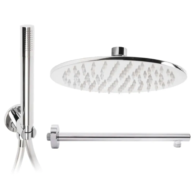 Hete Deal Kit doccia completo di braccio, soffione, doccetta Restyling Seven tondo Metaform Kit doccia completo di braccio, soffione, doccetta Restyling Seven tondo Metaform Echome