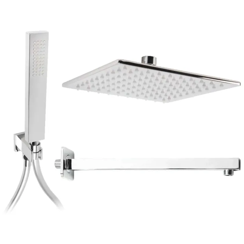 Kit doccia completo di braccio, soffione, doccetta Restyling Seven quadro Metaform Kit doccia completo di braccio, soffione, doccetta Restyling Seven quadro Metaform Echome Favoriet