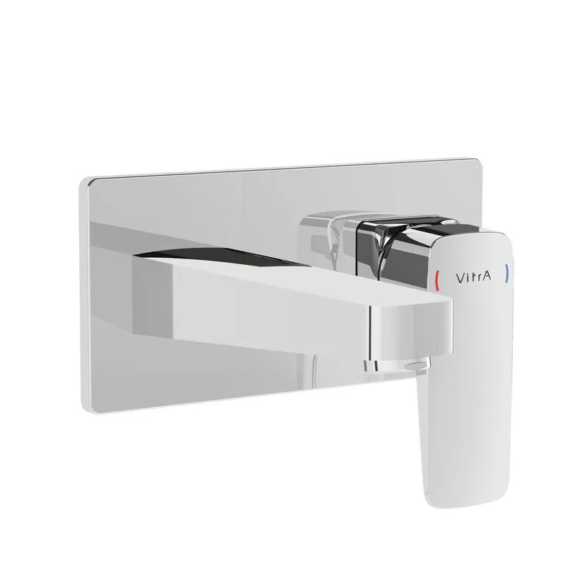 Bestseller Piastra miscelatore lavabo cromato da parete Root Square Vitra Piastra miscelatore lavabo cromato da parete Root Square Vitra Echome