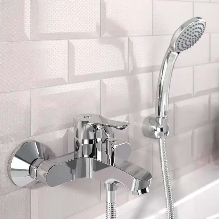 Laatste Kans Miscelatore vasca monocomando cromato con doccetta e deviatore Alpha Ideal Standard Miscelatore vasca monocomando cromato con doccetta e deviatore Alpha Ideal Standard Echome