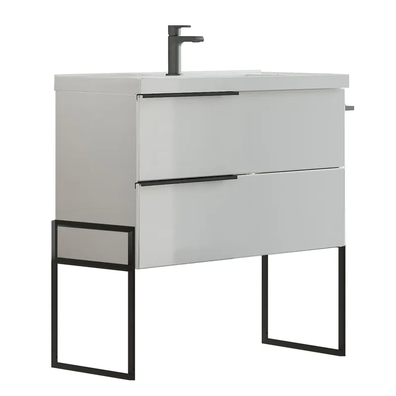Nieuw Mobile base terra da 60/80/100 centimetri con lavabo 2 cassetti Febe Savini Mobile base terra da 60/80/100 centimetri con lavabo 2 cassetti Febe Savini Echome