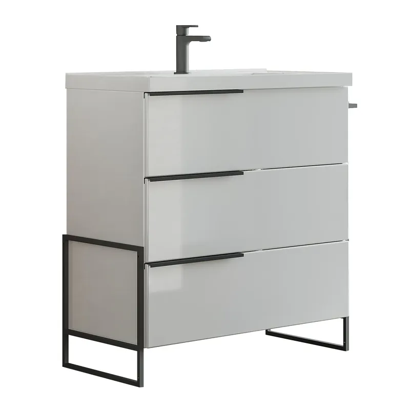 Direct Verzonden Mobile base terra da 60/80/100 centimetri con lavabo 3 cassetti Febe Savini Mobile base terra da 60/80/100 centimetri con lavabo 3 cassetti Febe Savini Echome