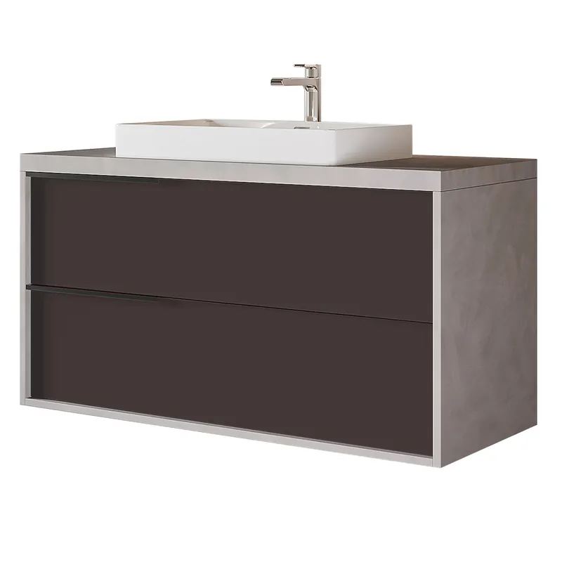 Laatste Kans Mobile bagno sospeso da 100 cm con lavabo semintegrato Iside Savini Mobile bagno sospeso da 100 cm con lavabo semintegrato Iside Savini Echome