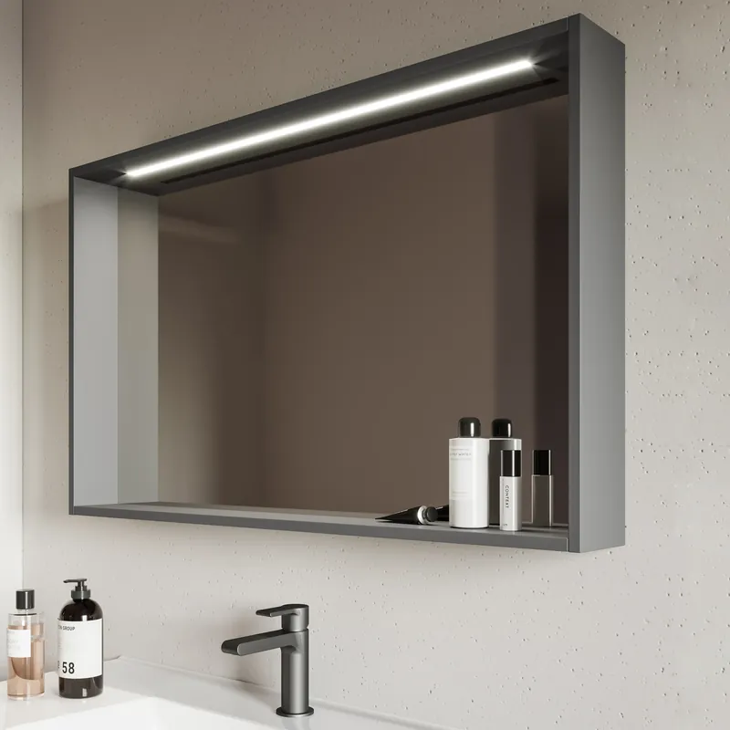 Laatste Versie Specchiera Quadrante con Strip LED Savini Specchiera Quadrante con Strip LED Savini Echome