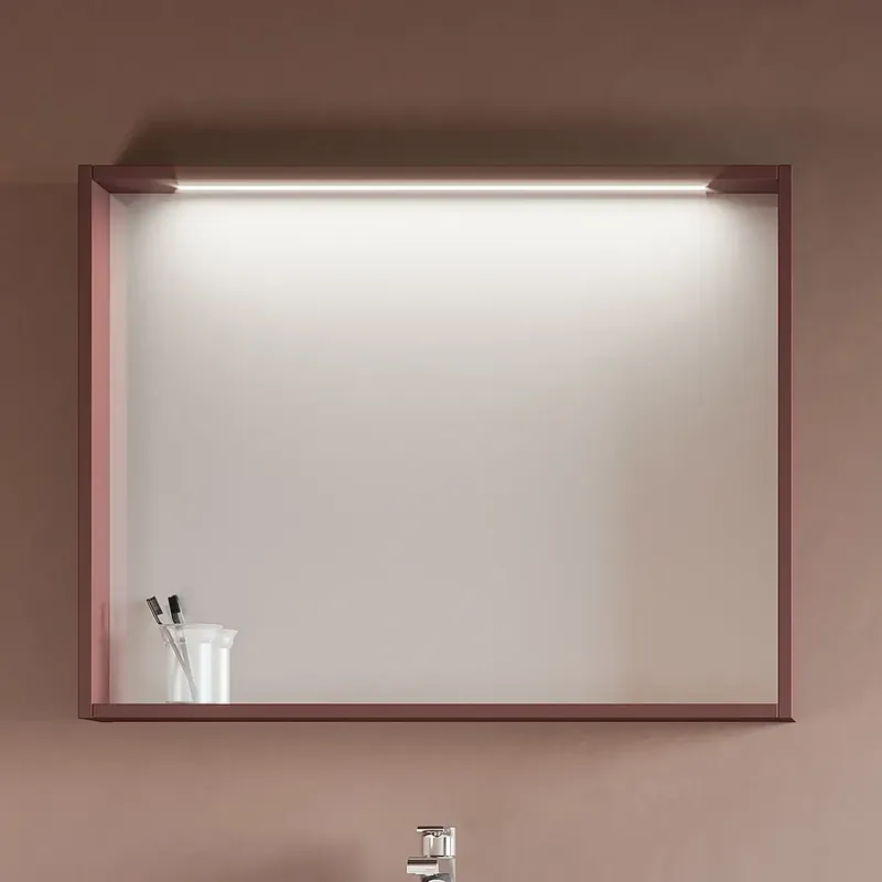 Koop Online Specchiera Quadrante con Strip LED Savini Specchiera Quadrante con Strip LED Savini Echome