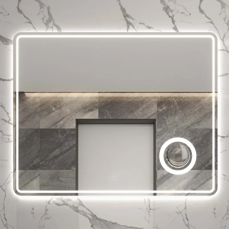 Specchio LED retroilluminato con ingranditore Hydra Specchio LED retroilluminato con ingranditore Hydra Echome Veilige Betaling
