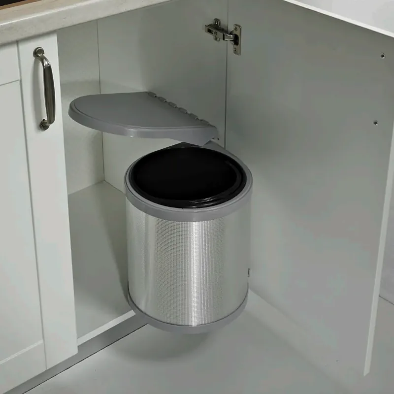 Veilige Betaling Portarifiuti rotondo automatica per anta battente in plastica Elletipi Portarifiuti rotondo automatica per anta battente in plastica Elletipi Echome