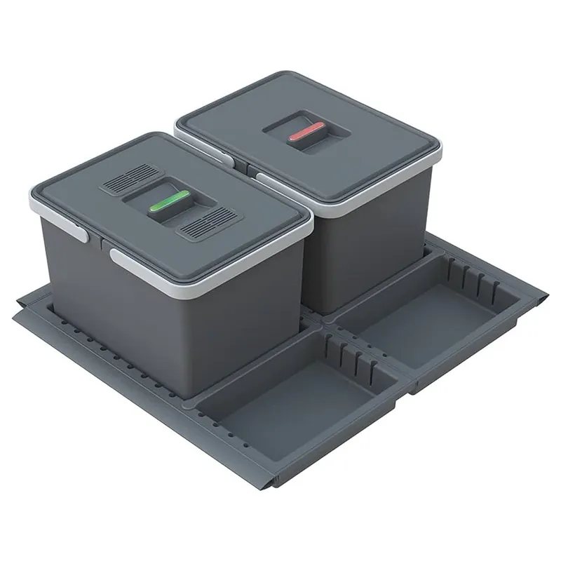 Portarifiuti con due patumiere da cassetto Elletepi Portarifiuti con due patumiere da cassetto Elletepi Echome Voordeelprijs