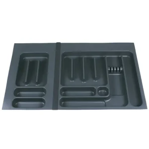 Portaposate da cassetto cucina in PP grigio scuro Elletipi 31x49 cm Lage Kosten