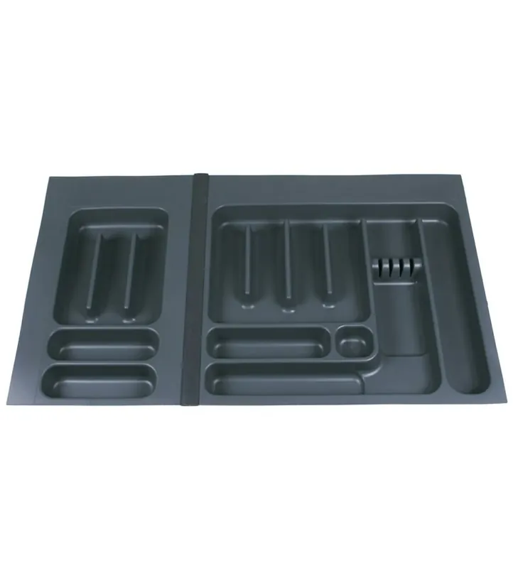 Portaposate da cassetto cucina in PP grigio scuro Elletipi 31x49 cm Lage Kosten