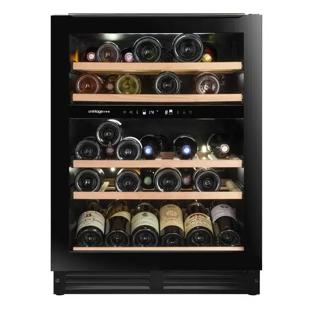 Lage Kosten Cantinetta vino da incasso doppia zona temperatura 44 bottiglie Avintage Cantinetta vino da incasso doppia zona temperatura 44 bottiglie Avintage Echome