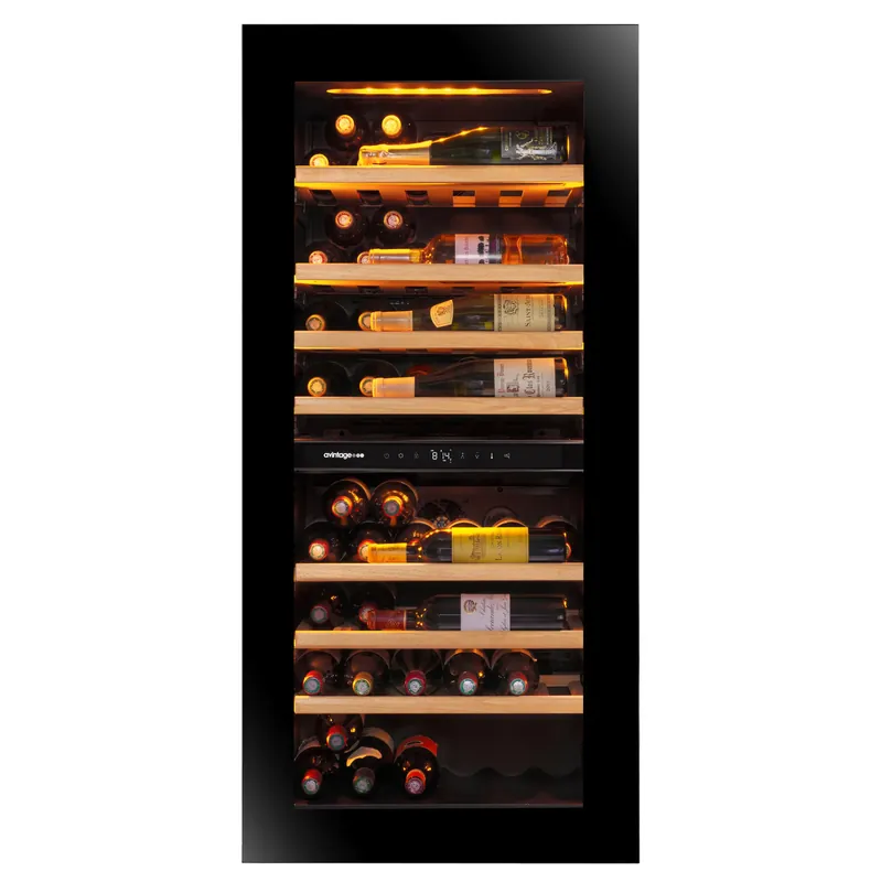 Premium Cantinetta vino da incasso doppia zona 68 bottiglie auto-ventilata Avintage Cantinetta vino da incasso doppia zona 68 bottiglie auto-ventilata Avintage Echome