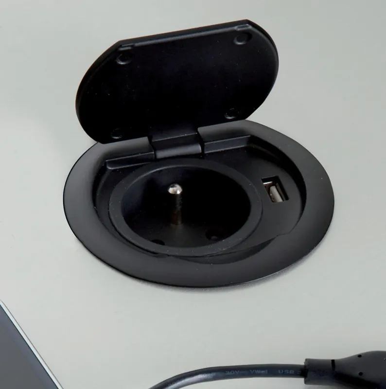 Presa da incasso 16A con USB per cucina nero opaco Ring SFL Presa da incasso 16A con USB per cucina nero opaco Ring SFL Echome Gratis Retour