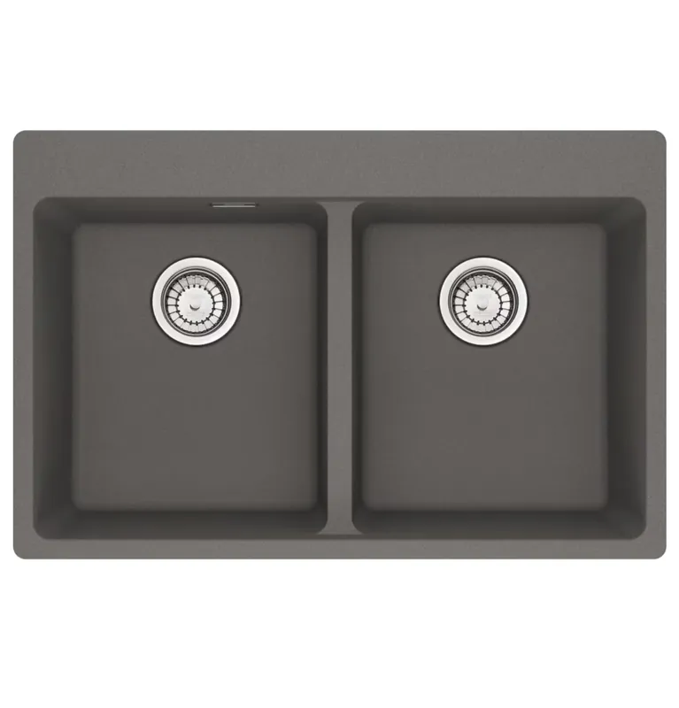 Gereduceerde Prijs Lavello incasso MRG 620-34-34 FTL fragranite stone grey 2 vasche Centro Franke Lavello incasso MRG 620-34-34 FTL fragranite stone grey 2 vasche Centro Franke Echome