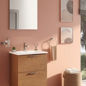 Mobile bagno sospeso da 80 centimetri con lavabo specchio luce Mia Vitra Mobile bagno sospeso da 80 centimetri con lavabo specchio luce Mia Vitra Echome Hoge Kwaliteit