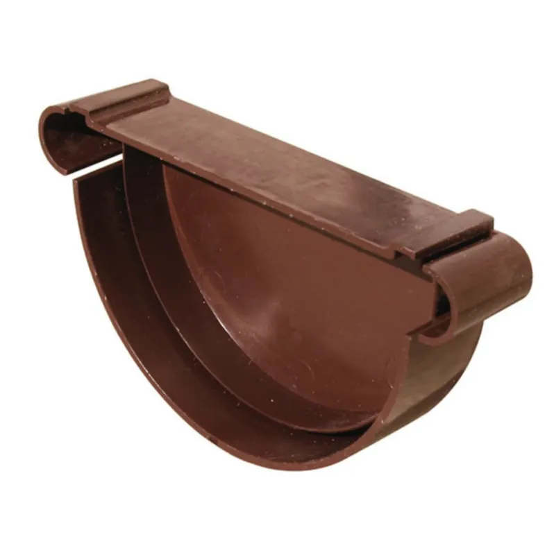 Testata unica da incollare per canale di gronda in PVC marrone First Testata unica da incollare per canale di gronda in PVC marrone First Echome Lage Prijs