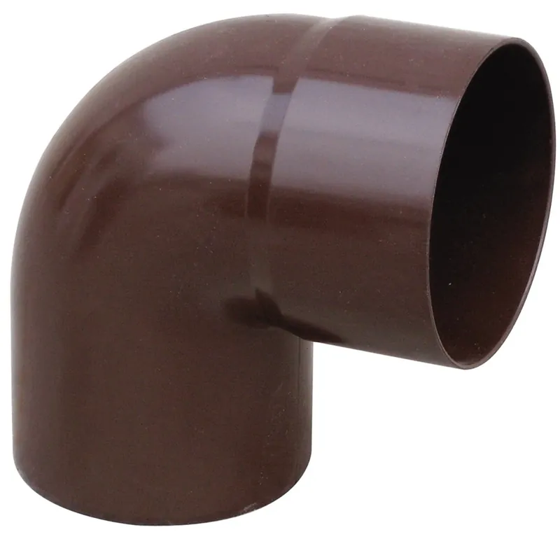 Curva tubo pluviale per gronde in PVC marrone First 45° Actieprijs