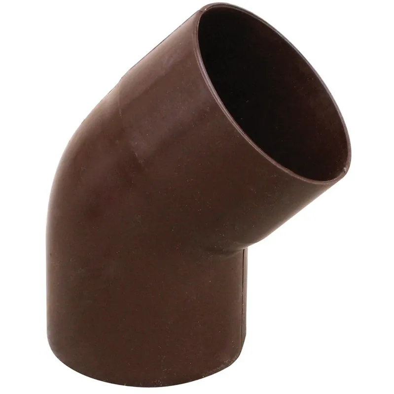 Curva tubo pluviale per gronde in PVC marrone First 45° Finale Uitverkoop
