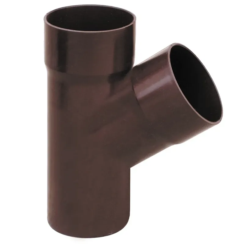 Hoge Kwaliteit Braga semplice 67° tubo pluviale per gronde in PVC marrone First Braga semplice 67° tubo pluviale per gronde in PVC marrone First Echome