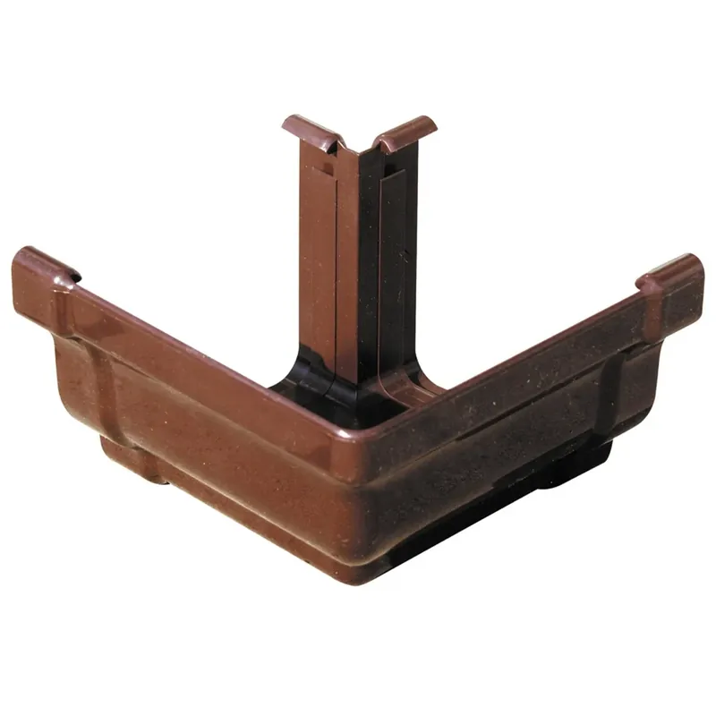 Superprijs Angolare esterno per canale di gronda quadra in PVC Best marrone First Angolare esterno per canale di gronda quadra in PVC Best marrone First Echome