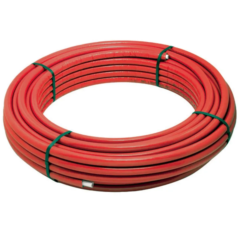 Tubo multistrato preisolato per riscaldamento rosso PE-RT/AL/PE-RT Flexall-iso Unidelta 16x2 mm Gratis Retour