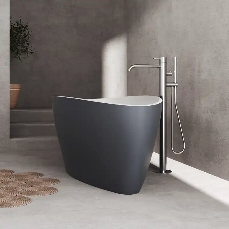 Vasca bagno freestanding ovoidale grigia Roma Savinidue Vasca bagno freestanding ovoidale grigia Roma Savinidue Echome Premium