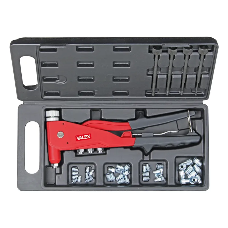 Speciale Aanbieding Rivettatrice per rivetti filettati con rivetti assortiti Valex Rivettatrice per rivetti filettati con rivetti assortiti Valex Echome