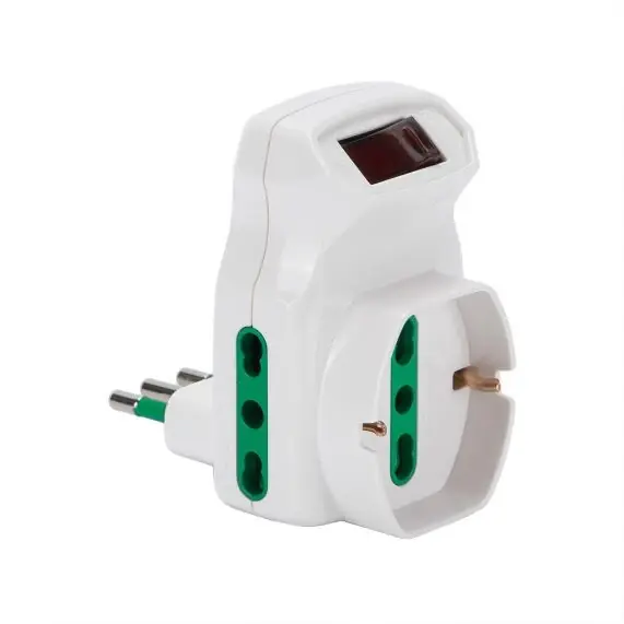 Adattatore triplo bipasso con interruttore per spine bipasso 2P+T 16A bianco Fanton Adattatore triplo bipasso con interruttore per spine bipasso 2P+T 16A bianco Fanton Echome Aanbieding