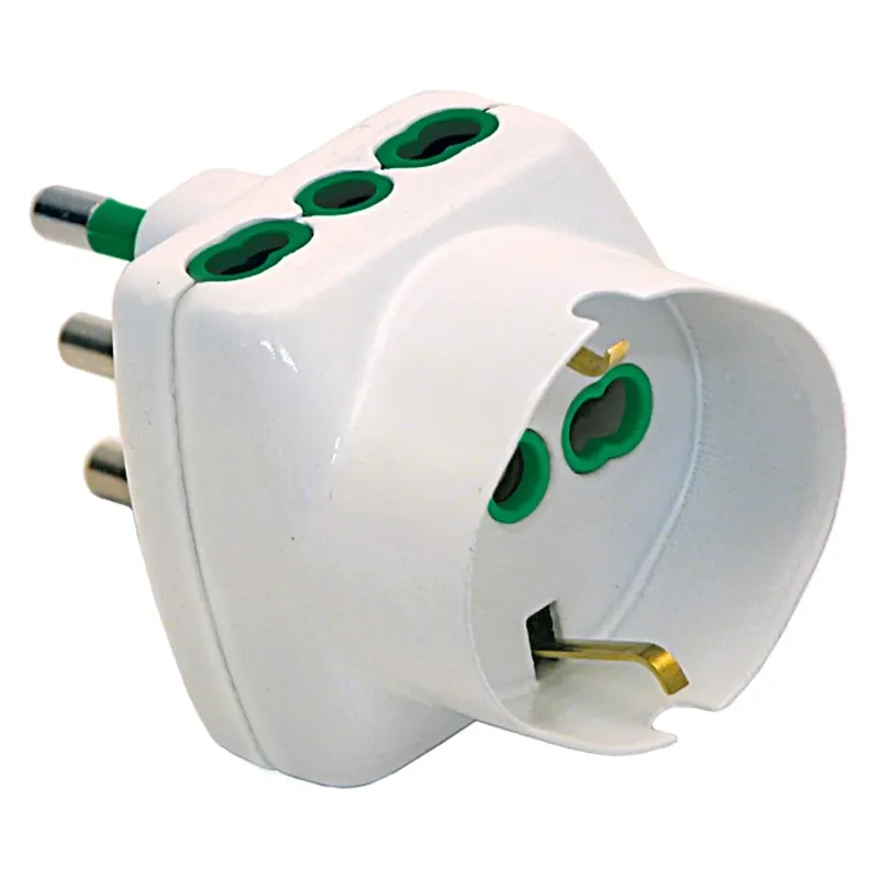 Beste Prijs Adattatore triplo vertical system spina italiana bipasso 2P+T 16A bianca Fanton Adattatore triplo vertical system spina italiana bipasso 2P+T 16A bianca Fanton Echome