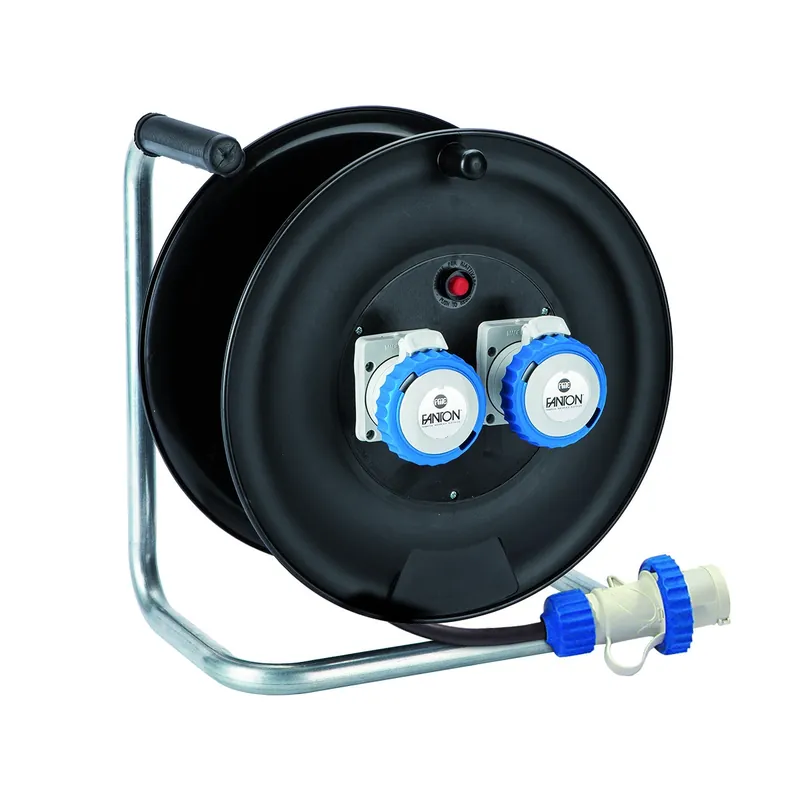Avvolgicavo industriale Onda con due prese IP67 lungo 30 m nero Fanton Avvolgicavo industriale Onda con due prese IP67 lungo 30 m nero Fanton Echome Favoriet