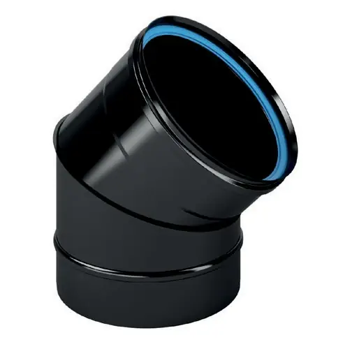 Curva aperta 45° acciaio inox verniciato nero semilucido Monofire De Marinis Curva aperta 45° acciaio inox verniciato nero semilucido Monofire De Marinis Echome Hete Deal