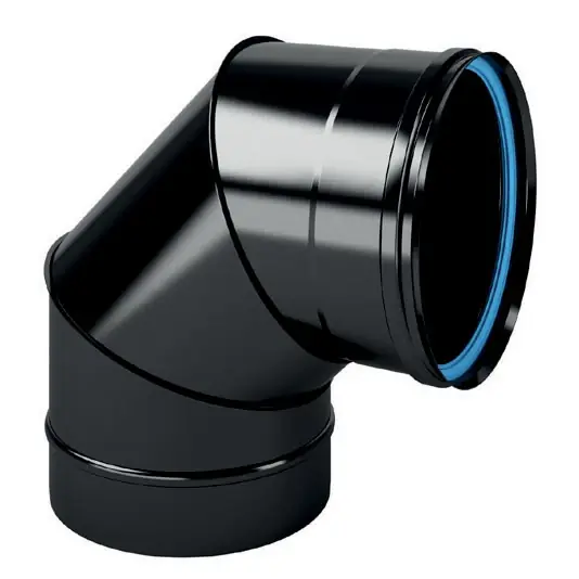 Alleen Vandaag Curva 90° acciaio inox verniciato nero semilucido Monofire De Marinis Curva 90° acciaio inox verniciato nero semilucido Monofire De Marinis Echome