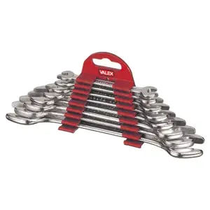 Shop Nu Set chiavi a forchetta doppia 8 pezzi CRV Valex Set chiavi a forchetta doppia 8 pezzi CRV Valex Echome