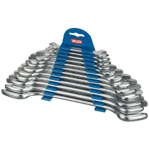 Set chiavi a forchetta doppia 12 pezzi CRV Valex Set chiavi a forchetta doppia 12 pezzi CRV Valex Echome Shop Nu