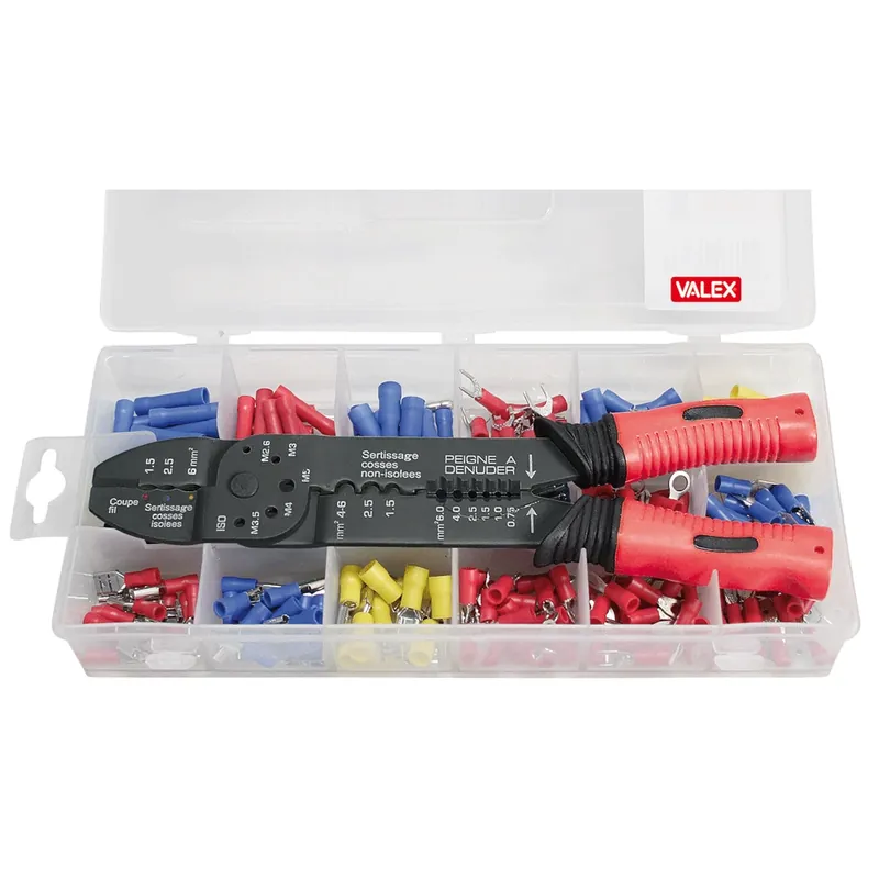 Pinza per capicorda con kit giunti testa-testa e capicorda preisolati Valex Pinza per capicorda con kit giunti testa-testa e capicorda preisolati Valex Echome Gratis Retour