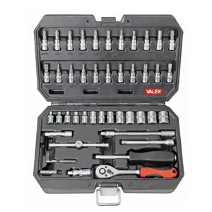 Cassetta con chiavi a bussola superlock serie 46 pezzi in acciaio CRV Valex Cassetta con chiavi a bussola superlock serie 46 pezzi in acciaio CRV Valex Echome Must-Have