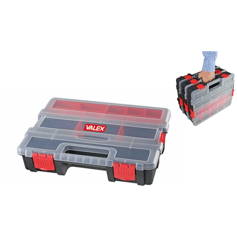 Organizer mini 21 scomparti portaminuterie Valex Organizer mini 21 scomparti portaminuterie Valex Echome Voordeelprijs