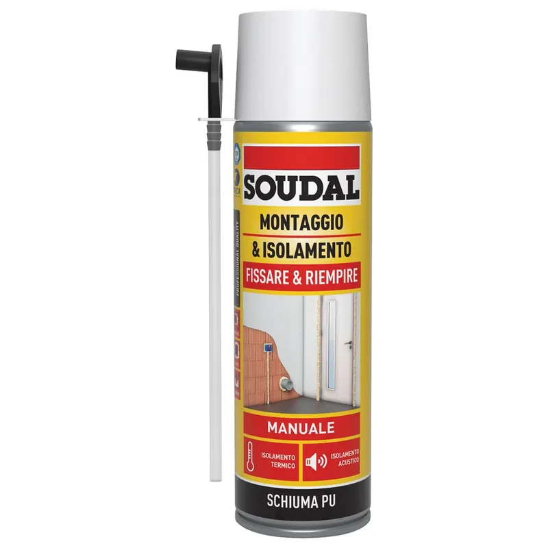 Schiuma poliuretanica montaggio e isolamento manuale Soudal Schiuma poliuretanica montaggio e isolamento manuale Soudal Echome Premium