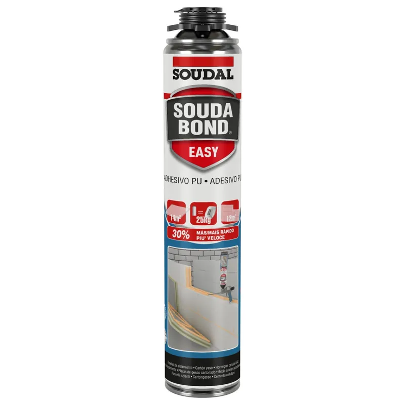 Exclusieve Aanbieding Schiuma poliuretanica per incollaggio Soudabond Easy Gun per pistola Soudal Schiuma poliuretanica per incollaggio Soudabond Easy Gun per pistola Soudal Echome
