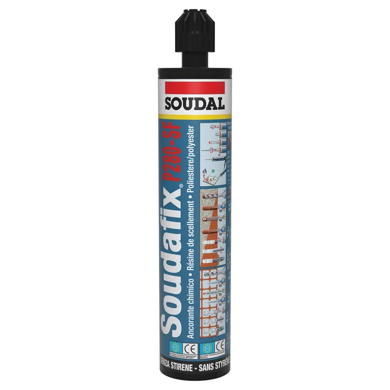 Tijdelijk Beschikbaar Ancorante chimico bicomponente Soudafix P280-SF Soudal Ancorante chimico bicomponente Soudafix P280-SF Soudal Echome
