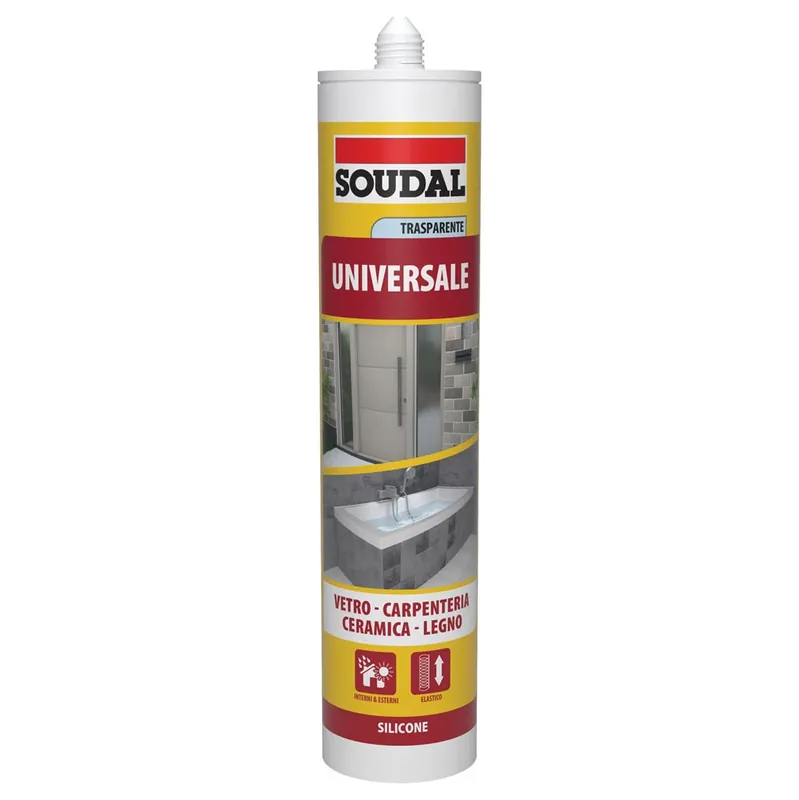 Silicone acetico universale trasparente Soudal Silicone acetico universale trasparente Soudal Echome Hete Deal