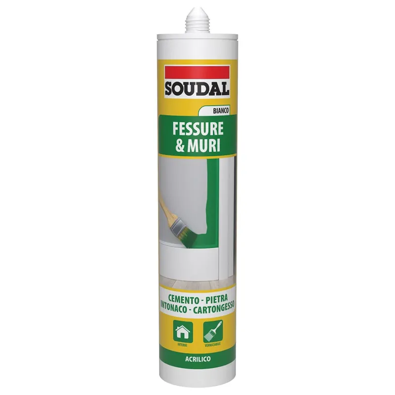 Beperkt Aanbod Sigillante acrilico per fessure e muri bianco Soudal Sigillante acrilico per fessure e muri bianco Soudal Echome