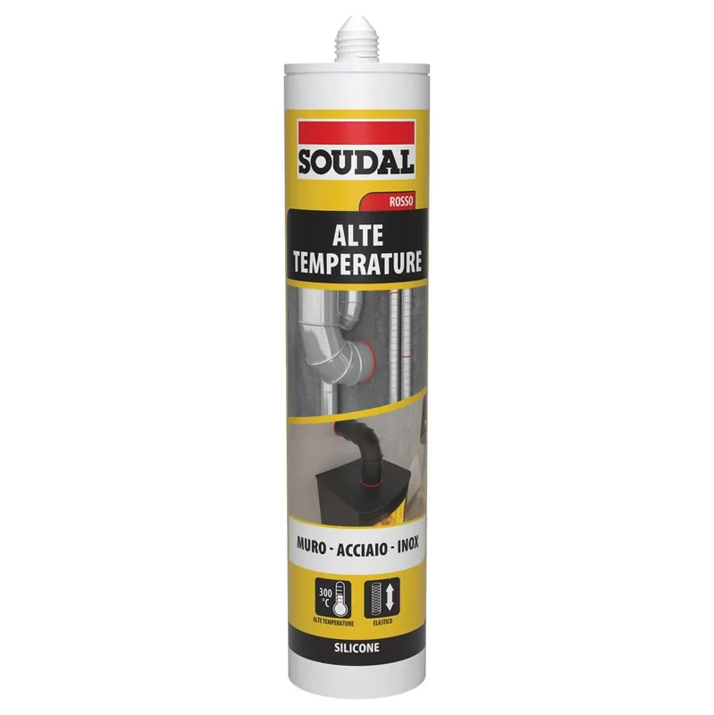 Merkproduct Silicone resistente alle alte temperature rosso Soudal Silicone resistente alle alte temperature rosso Soudal Echome