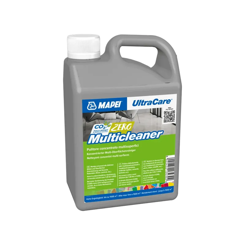 Premium Pulitore neutro concentrato al altissima resa Ultracare Multicleaner Mapei 1 L