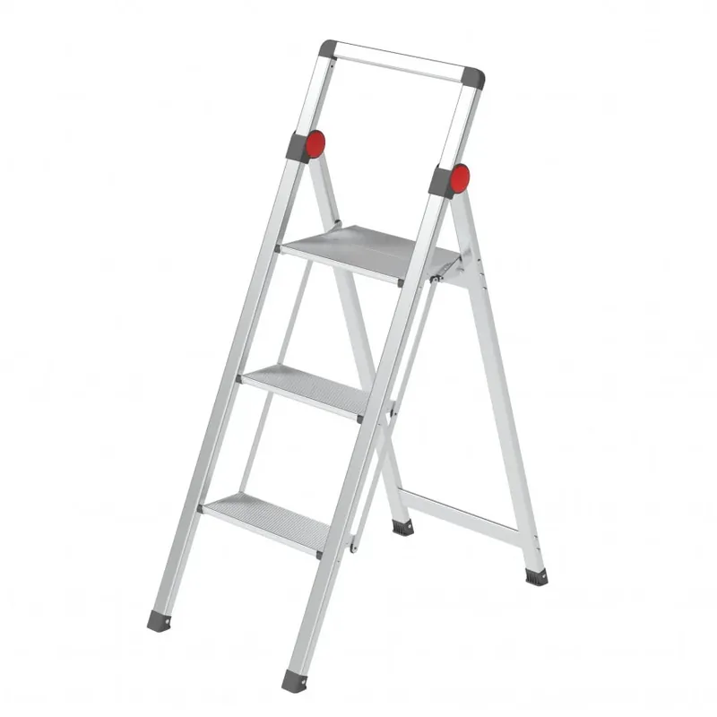 Scala sgabello con parapetto alto in alluminio 3 gradini Gierre Scala sgabello con parapetto alto in alluminio 3 gradini Gierre Echome Finale Uitverkoop