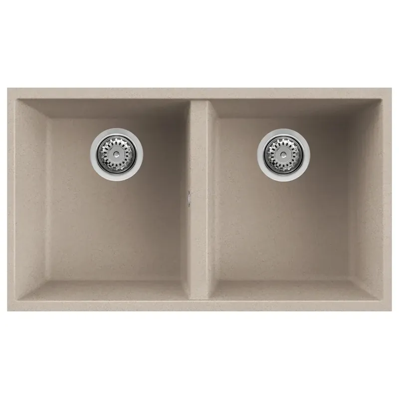 Lavello sottotop due vasche 76 cm Quadra 350 Elleci Lavello sottotop due vasche 76 cm Quadra 350 Elleci Echome Goedkoop