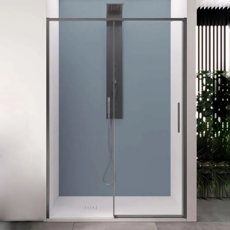 Nu Kopen Porta scorrevole box doccia nickel Matera Porta scorrevole box doccia nickel Matera Echome