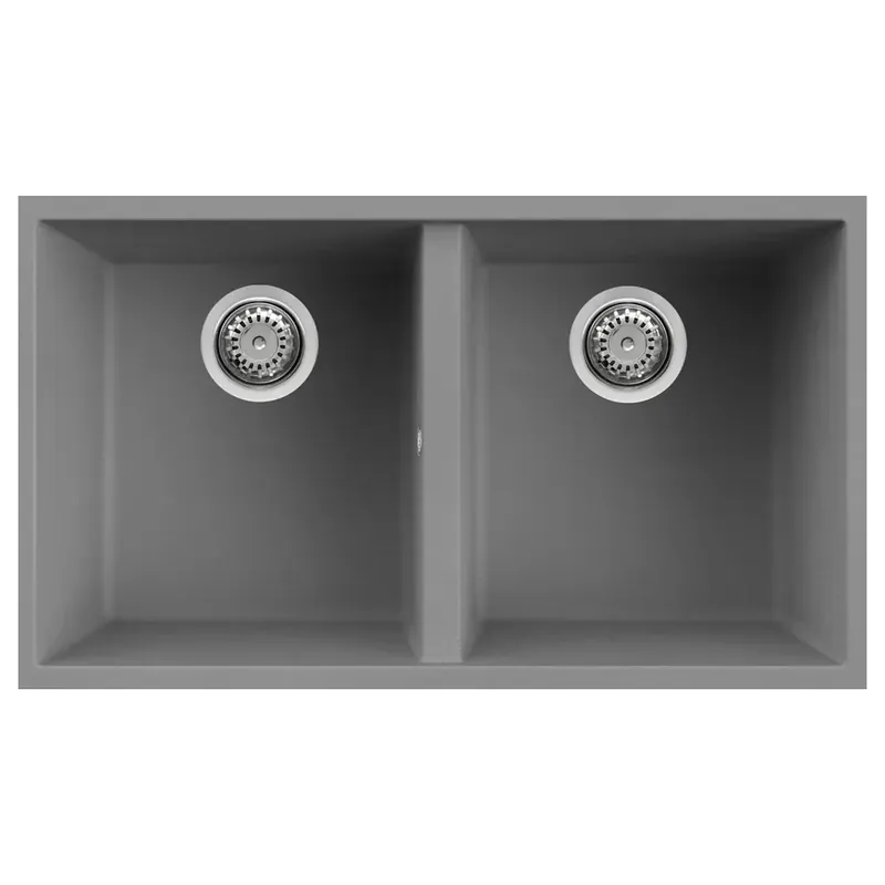 Merkproduct Lavello sottotop due vasche 76 cm Quadra 350 Elleci Lavello sottotop due vasche 76 cm Quadra 350 Elleci Echome